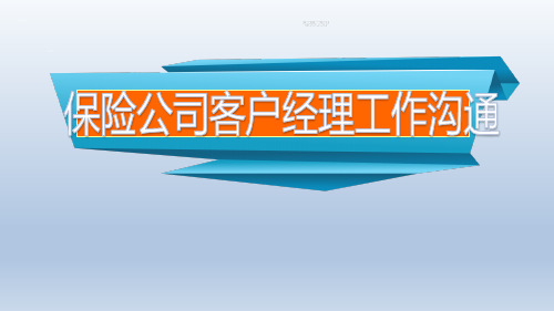 银保客户经理网点经营及工作沟通模板38页