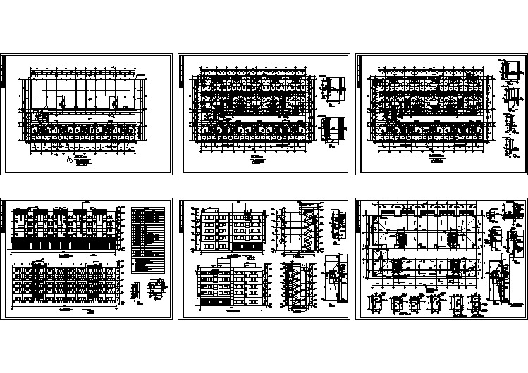 某简约普通宿舍综合楼建筑设计施工图