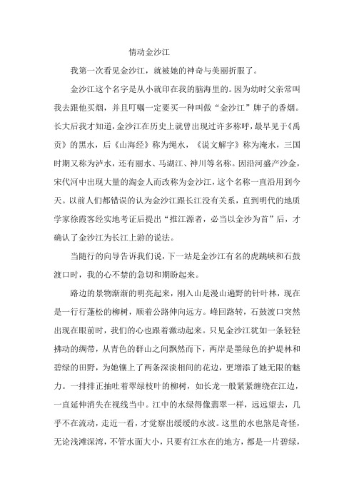 情动金沙江
