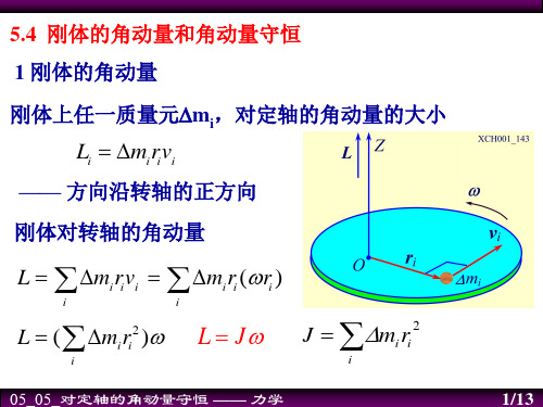 大学物理刚体角动量守恒