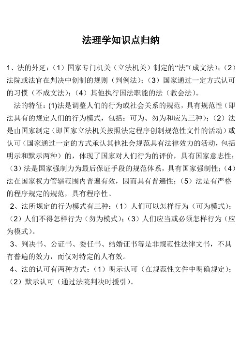 必读法理学知识点(法理学重点、公基法理学知识点)