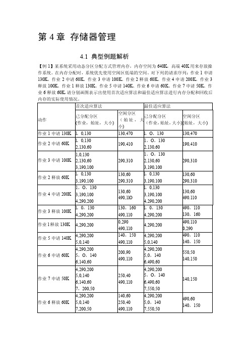 操作系统第4章练习题[指南]