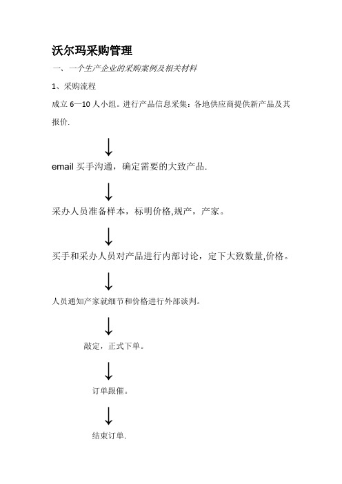 沃尔玛采购管理