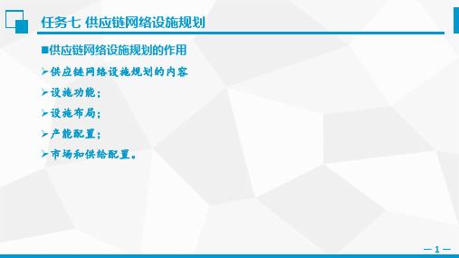 供应链网络设施规划