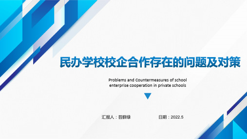 民办学校校企合作存在的问题及对策