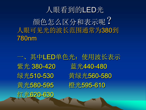 LED光颜色如何区分和表示