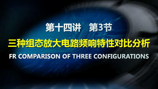 14-3三种组态放大电路频响性能对比