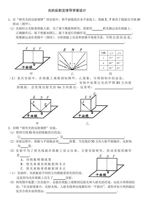 4、光的反射定律