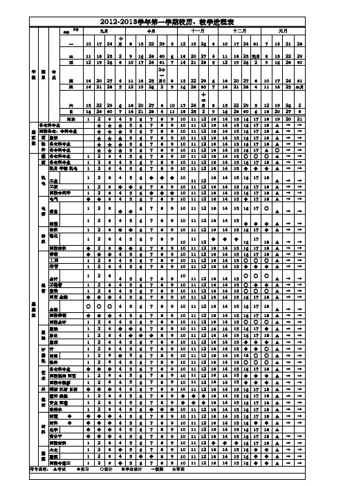 中原工学院2012-2013年校历