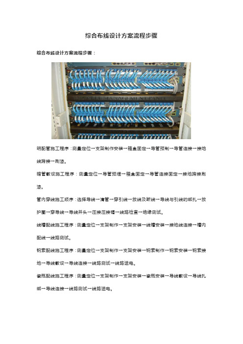 综合布线设计方案流程步骤