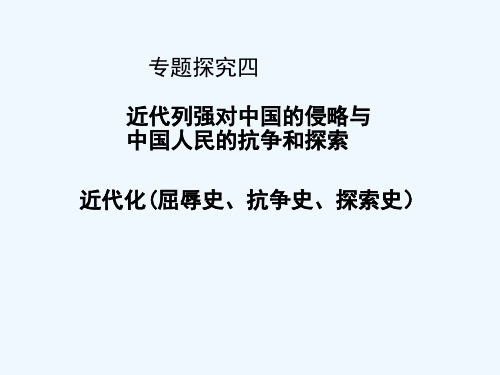 专题探究四  近代化(屈辱史抗争史探索史)