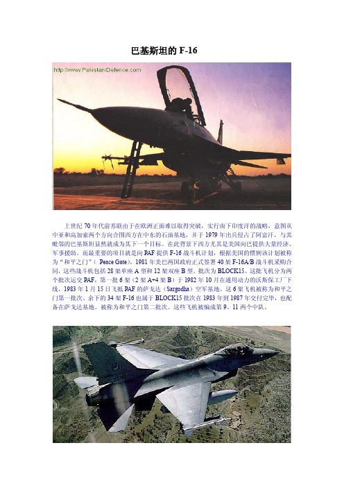 巴基斯坦的F-16