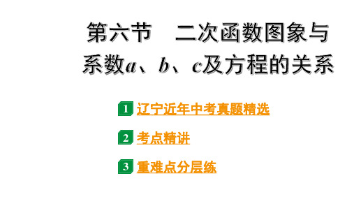 2024辽宁中考数学二轮中考考点研究 3.6 二次函数图象与系数a、b、c及方程的关系 (课件)