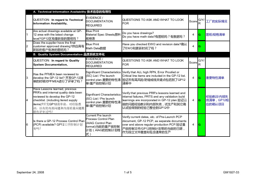 GM 1927-33 GM Global GP-12 Audit March 13, 2008译文