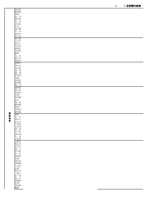 招聘报表模版