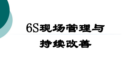 6S现场管理与持续改善