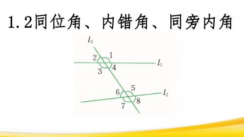 浙教版数学七年级下1.2同位角、内错角、同旁内角(课件)