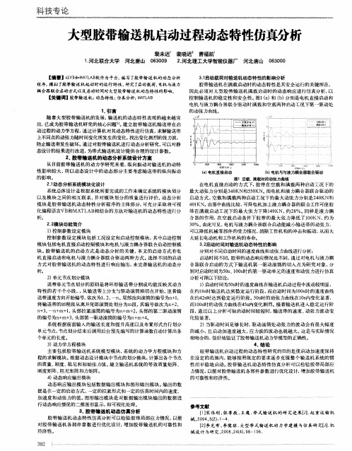 大型胶带输送机启动过程动态特性仿真分析