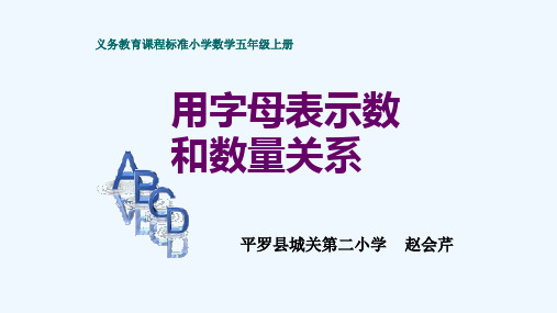 用字母表示数和数量关系