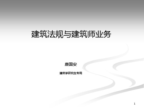 建筑法规与建筑师业务PPT课件