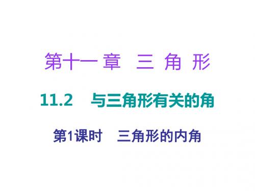 人教版八年级数学上册课件:第十一章三角形 11.2 第一