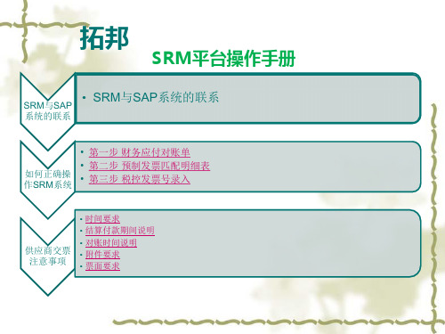 拓邦SRM平台操作手册