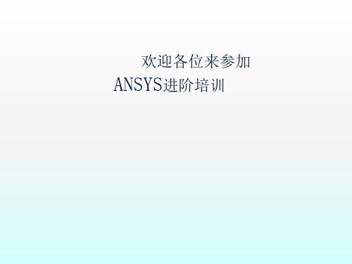 ANSYS高级培训手册