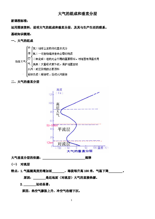 大气的组成和垂直分层