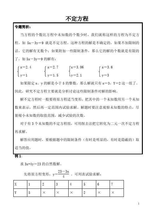 第40讲不定方程