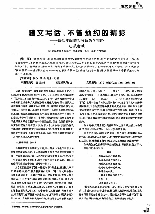 随文写话