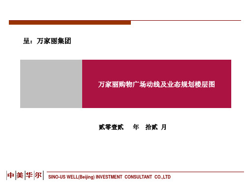 万家丽购物广场业态规划楼层图