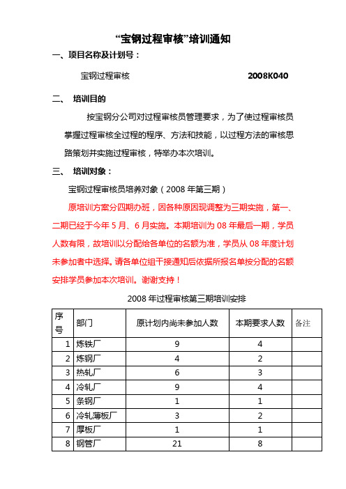 (财务内部审计)宝钢股份内审员审核技巧培训班课程内容