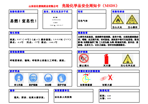 (异丁烯)安全周知卡