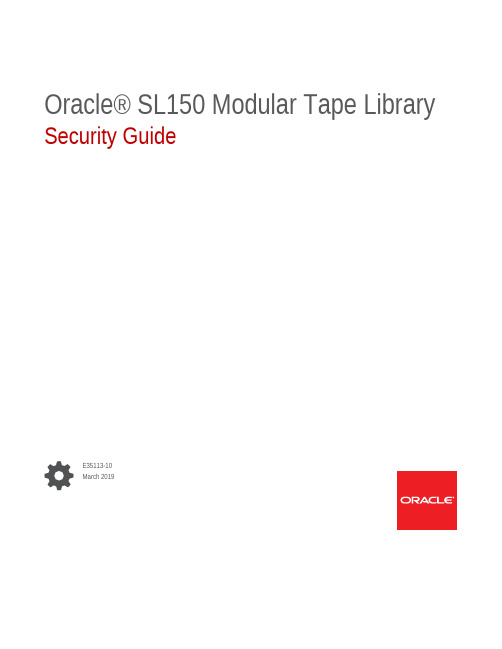 Oracle SL150 Modular Tape Library安全指南说明书