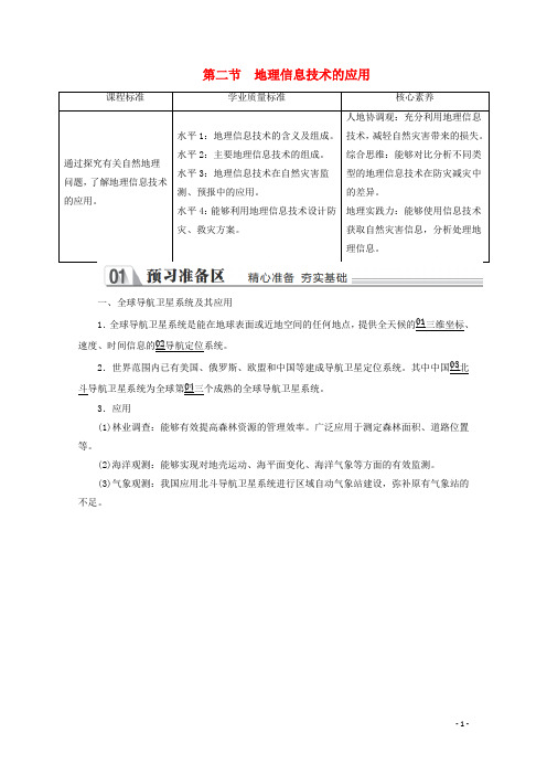 2020新教材高中地理第四章自然地理实践的基本方法第二节地理信息技术的应用教学案中图版必修第一册