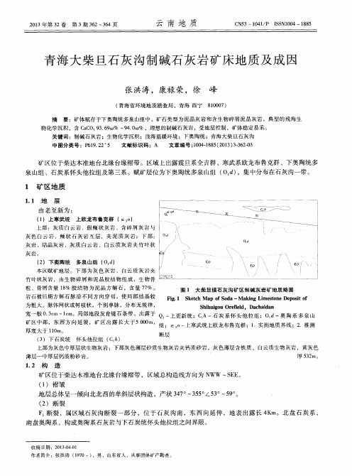 青海大柴旦石灰沟制碱石灰岩矿床地质及成因