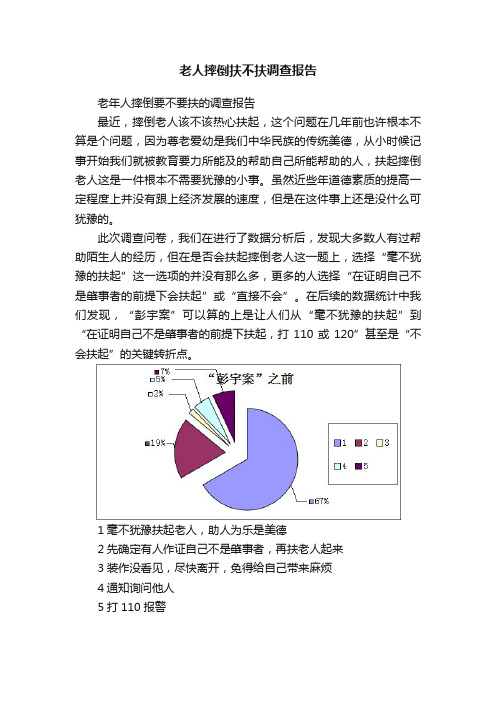 老人摔倒扶不扶调查报告