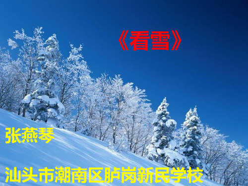 二年级语文上《看雪》607PPT课件 一等奖名师公开课比赛优质课评比试讲