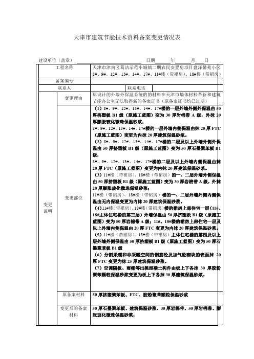 节能备案变更表(3地块18层)