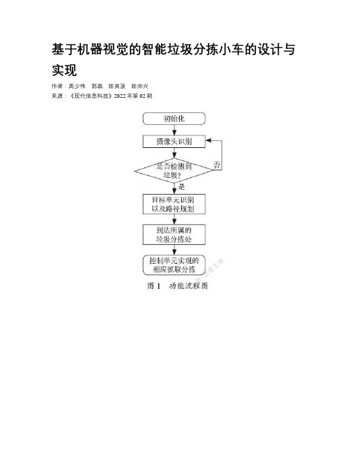 基于机器视觉的智能垃圾分拣小车的设计与实现