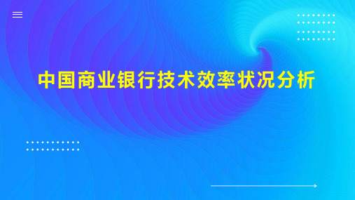 中国商业银行技术效率状况分析