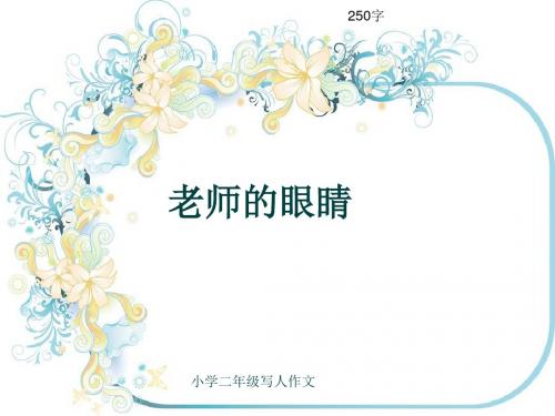 小学二年级写人作文《老师的眼睛》250字