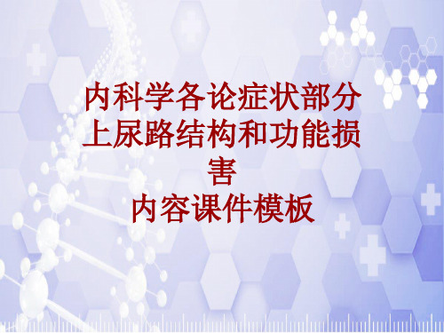 内科学_各论_症状：上尿路结构和功能损害_课件模板