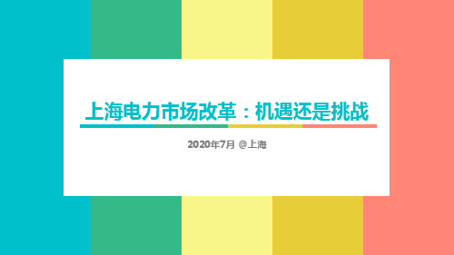 王智强上海电力市场改革-机遇还是挑战