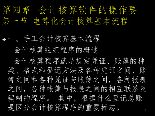 会计核算软件的操作要求PPT课件