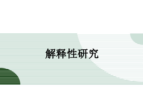 解释性研究