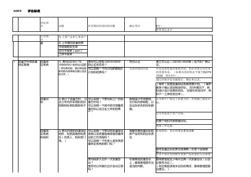 日产Asses评价标准