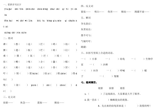 人教版小学四年级语文下册自然之道练习题[1]