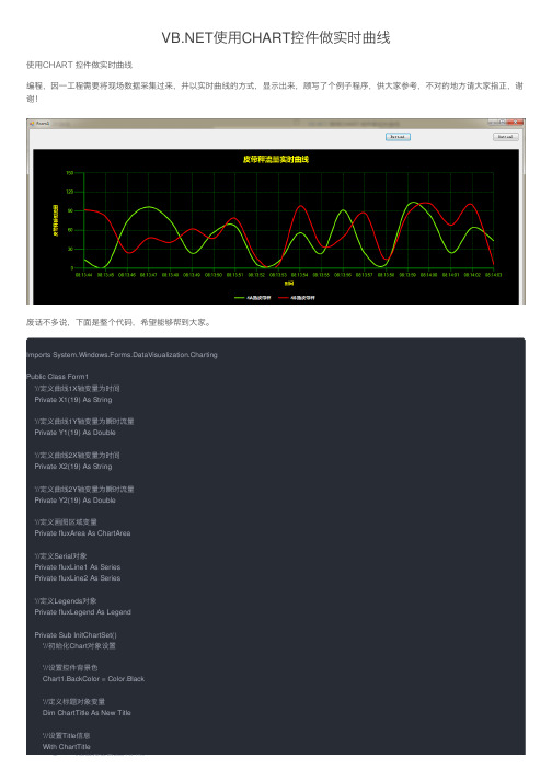 VB.NET使用CHART控件做实时曲线