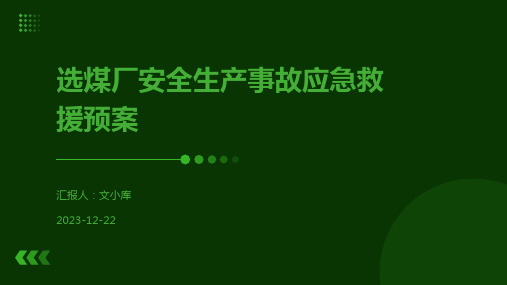 选煤厂安全生产事故应急救援预案